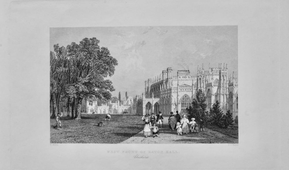 West Front of Eaton Hall. Cheshire.  1845.