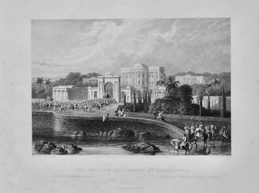 The British Residency at Hyderabad.  1844.