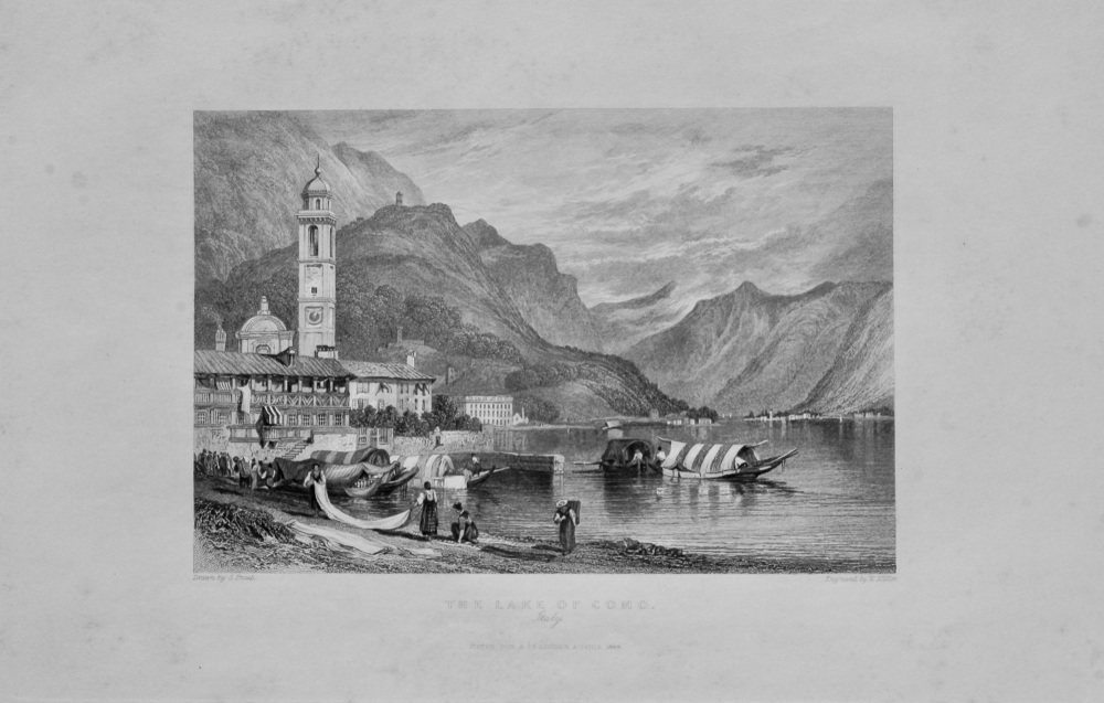 The Lake of Como, Italy.  1844.