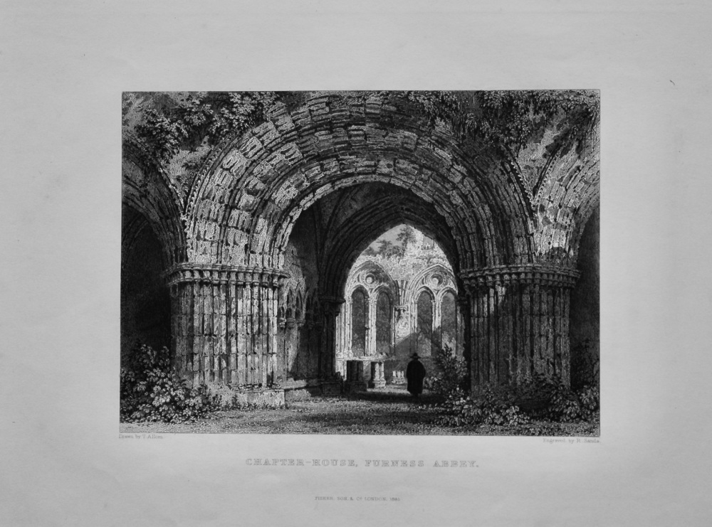 Chapter-House, Furness Abbey.  1845.