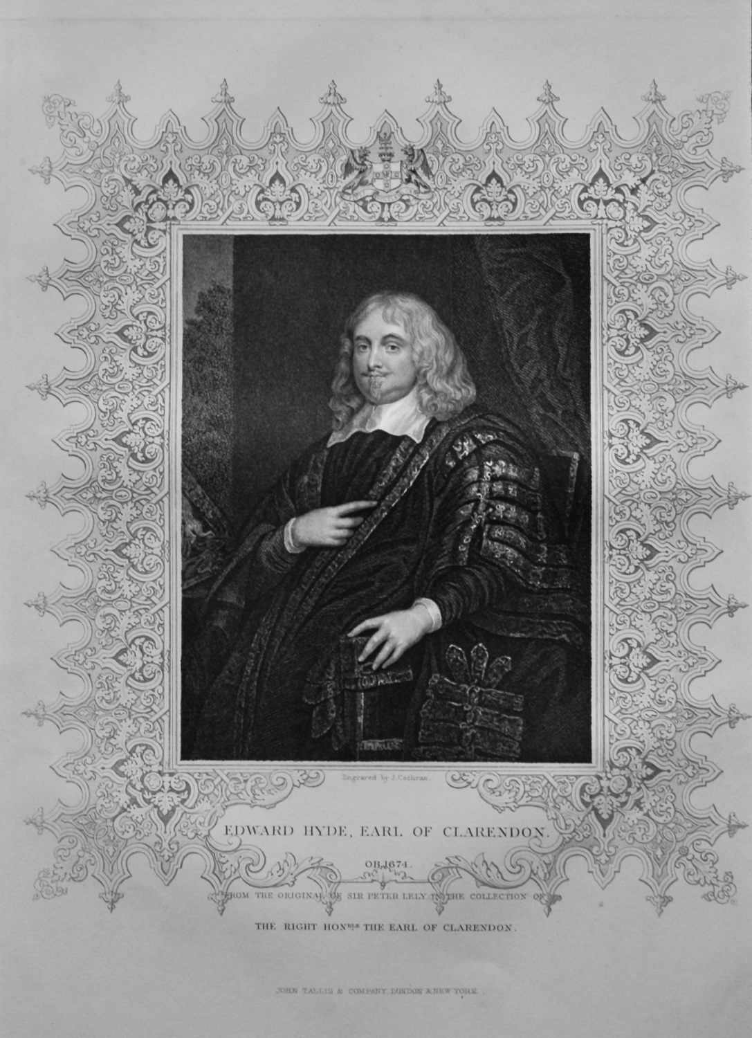 Edward Hyde, Earl of Clarendon. 1850c.