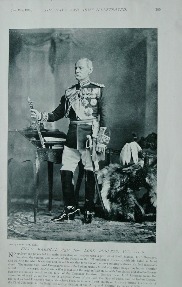 Field Marshall Right Hon Lord Roberts V.C., G.C.B.  1896.