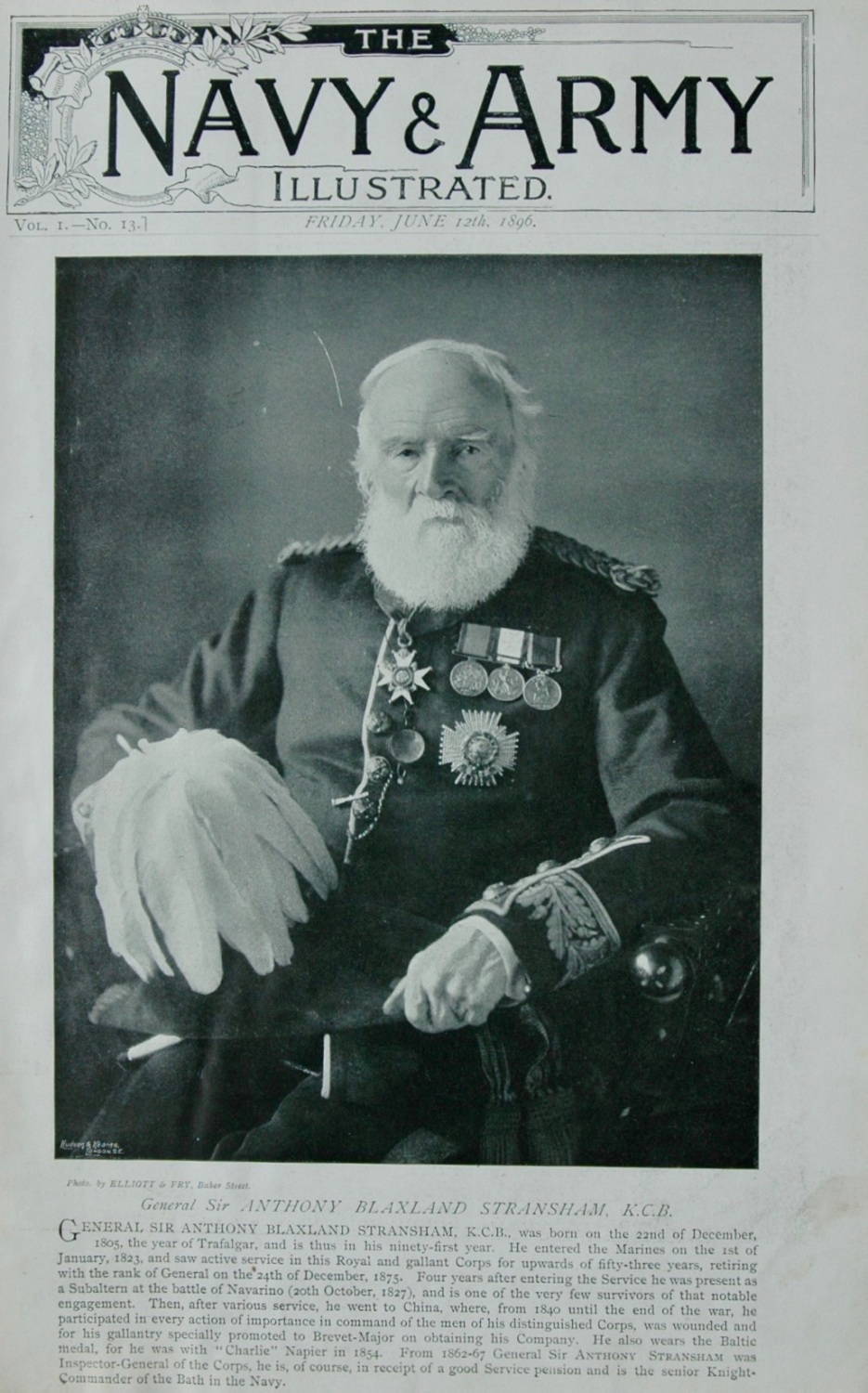 General Sir Anthony Blaxland Stransham K.C.B