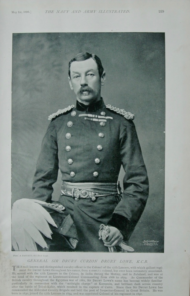 General Sir Drury Curzon Drury Lowe, K.C.B.  1896.