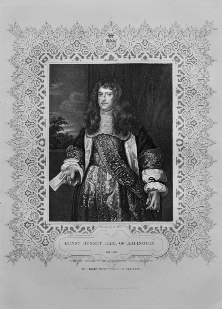 Henry Bennet, Earl of Arlington.  1850c.