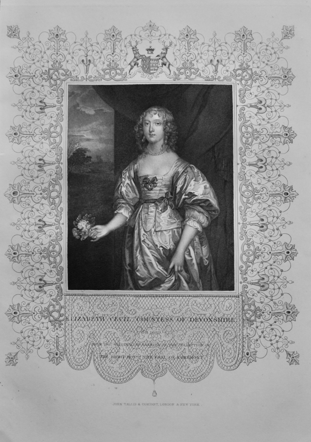 Elizabeth Cecil, Countess of Devonshire.  1850c.