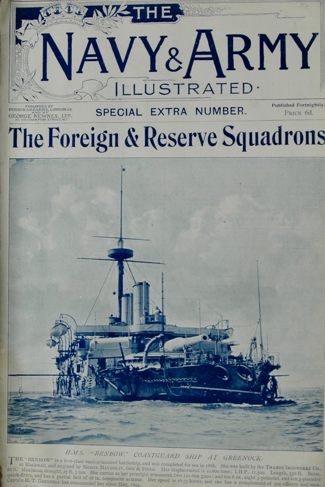 Original full copy Navy & Army Illustrated, 1896