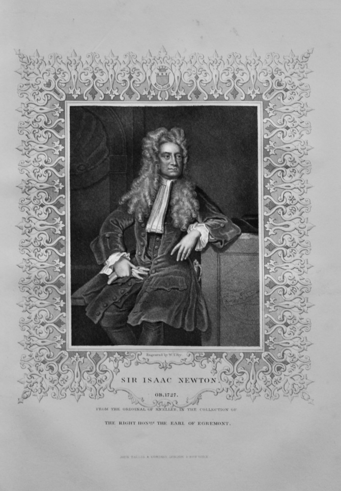 Sir Isaac Newton.  1850c.