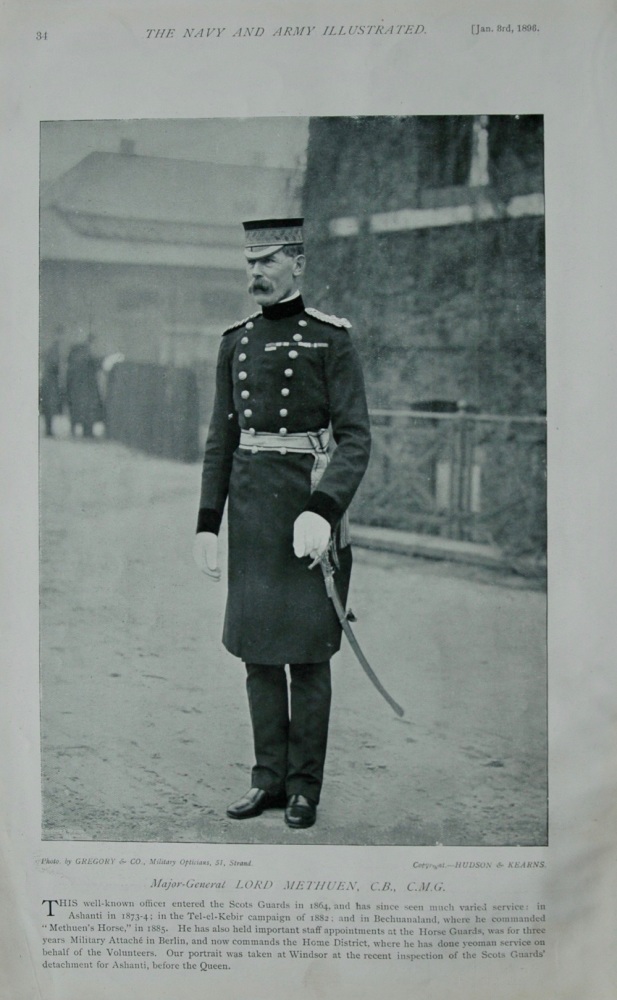 Major-General Lord Methuen, C.B., C.M.G.  1896.