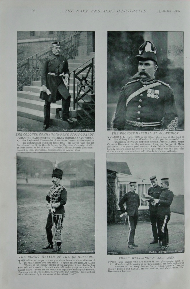 The Sergeant-Major of the Greys, Sergeant-Major  G. Duncan.  1896