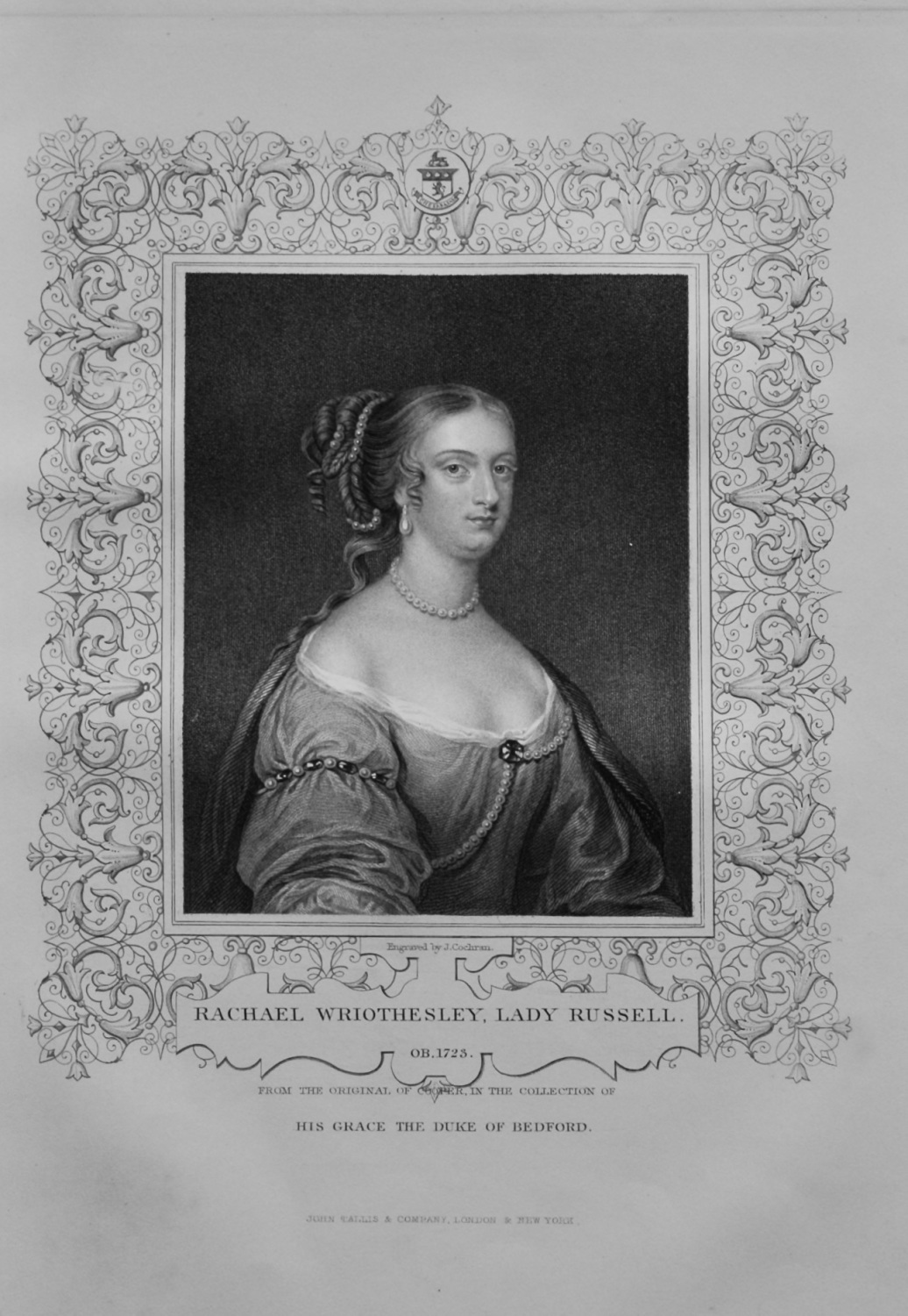 Rachael Wriothesley, Lady Russell.  1850c.