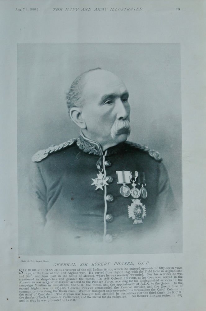 General Sir Robert Phayre, G.C.B.  1896.