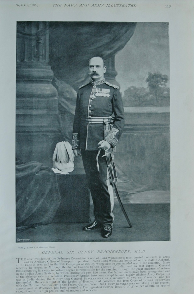 General Sir Henry Brackenbury, K.C.B.  1896