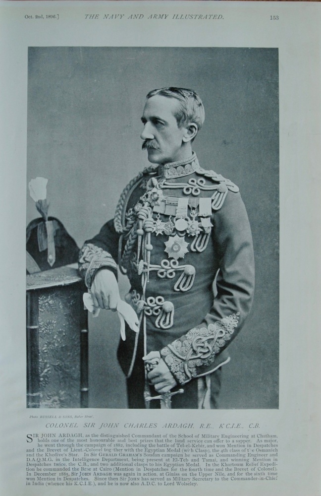 Colonel Sir John Charles Ardagh, R.E., K.C.I.E., C.B.   1896