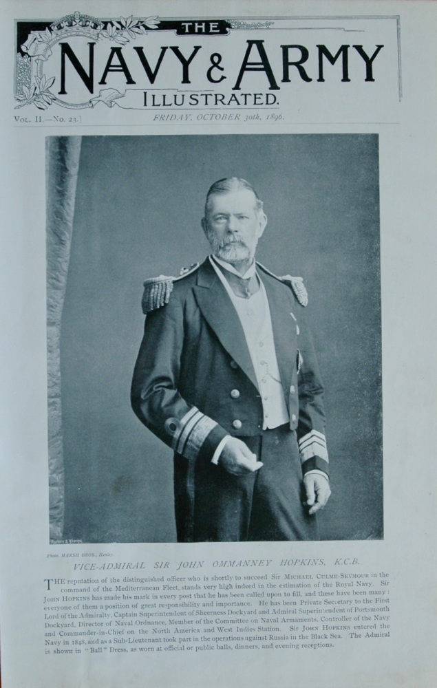 Vice-Admiral Sir John Ommaney Hopkins, K.C.B.  1896.