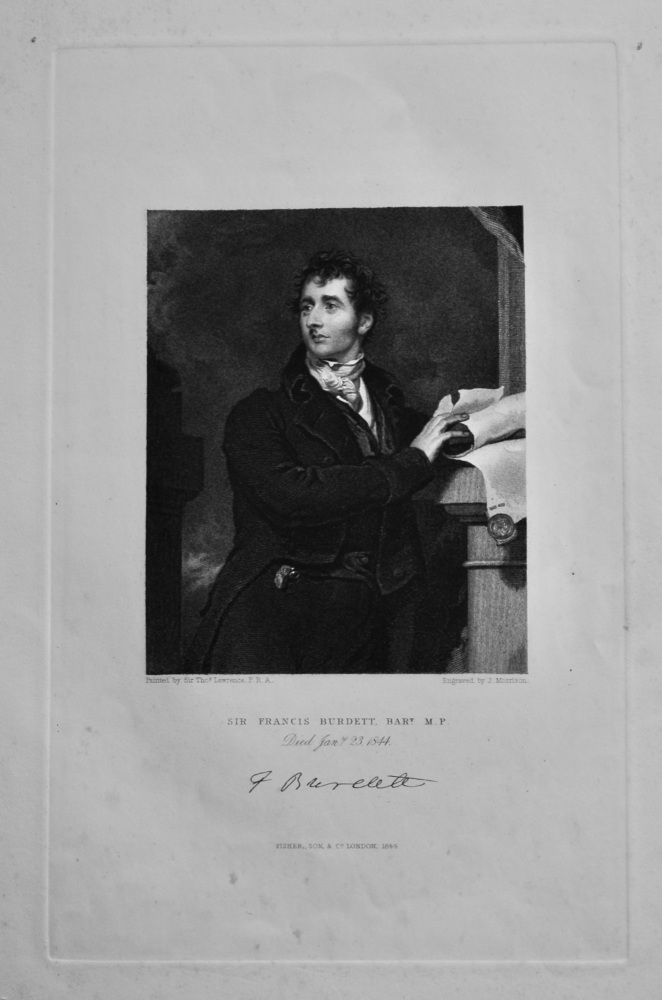 Sir Francis Burdett, Bart.  M.P.   1850c.