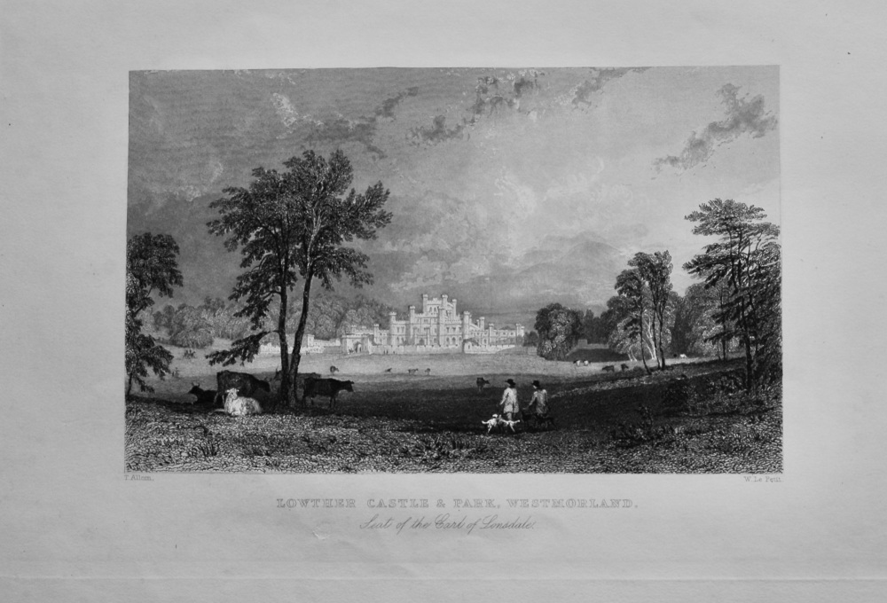 Lowther Castle & Park, Westmorland. : Seat of the Earl of Lonsdale.  1850c.
