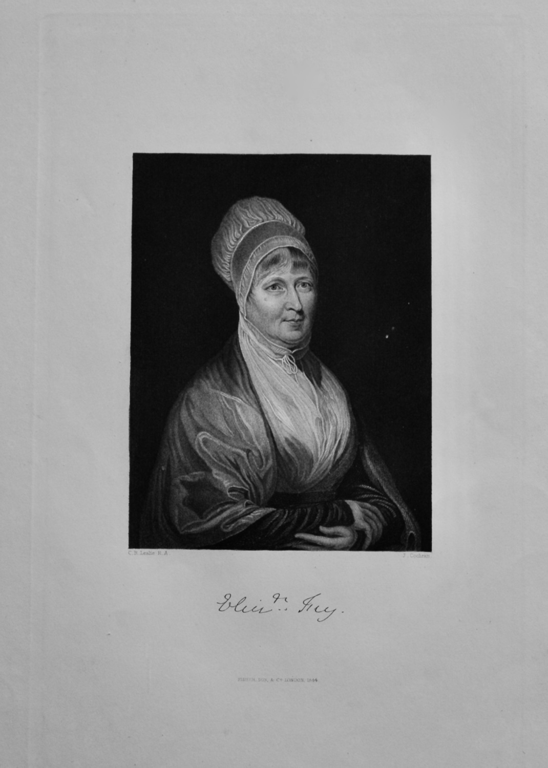 Elizabeth Fry.  1850c.