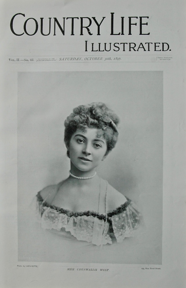 Miss Cornwallis West.  (Front Page)  1897.