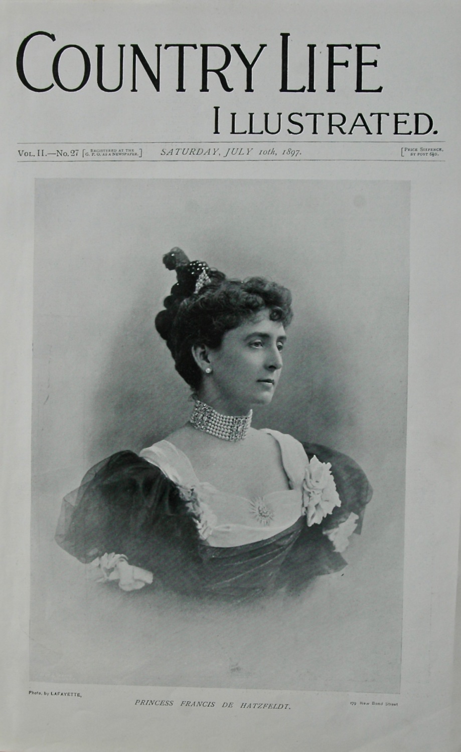 Original front page from Country Life 1897