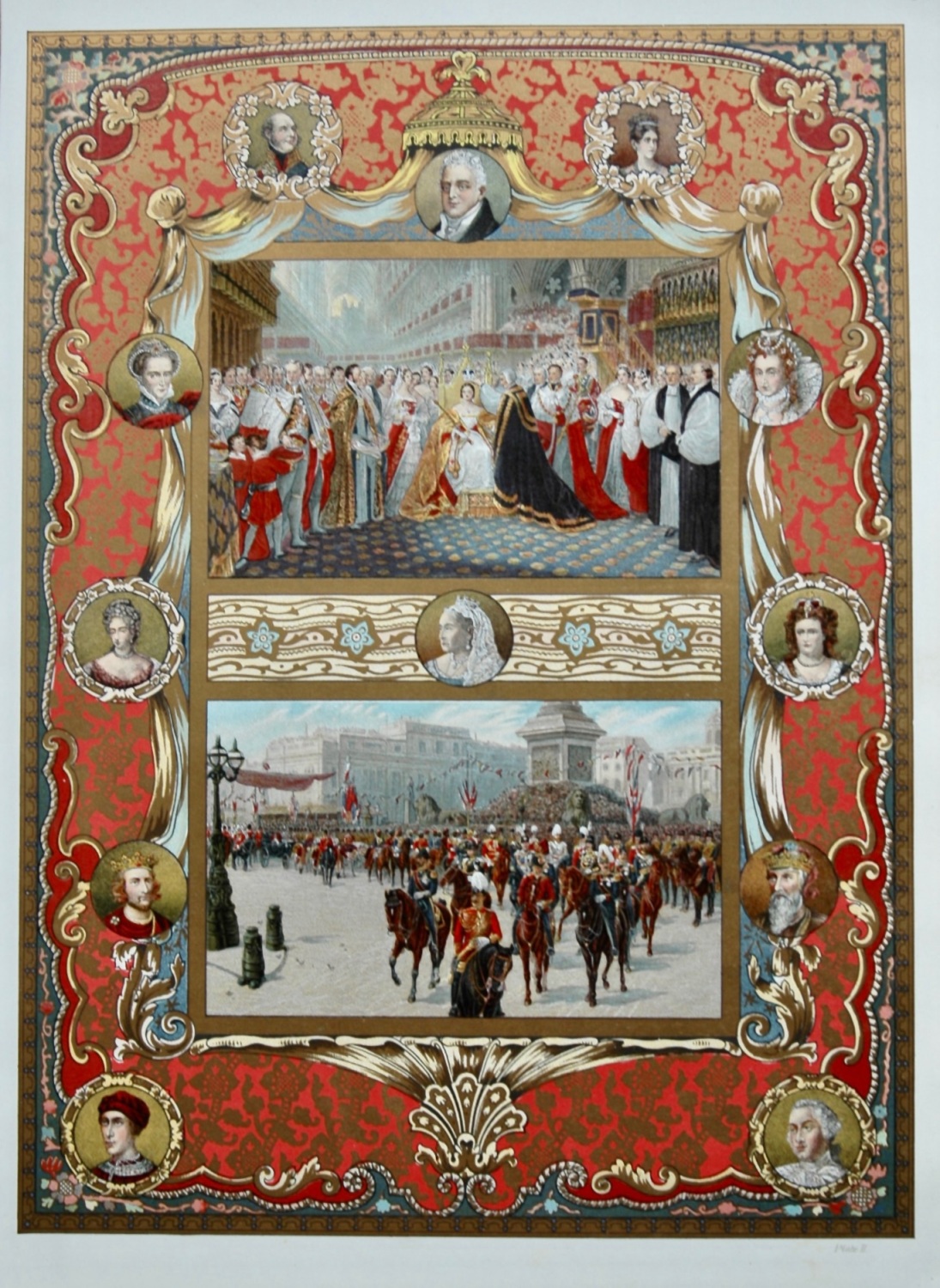 Coronation of Queen Victoria.  &   Jubilee Procession, 1887.