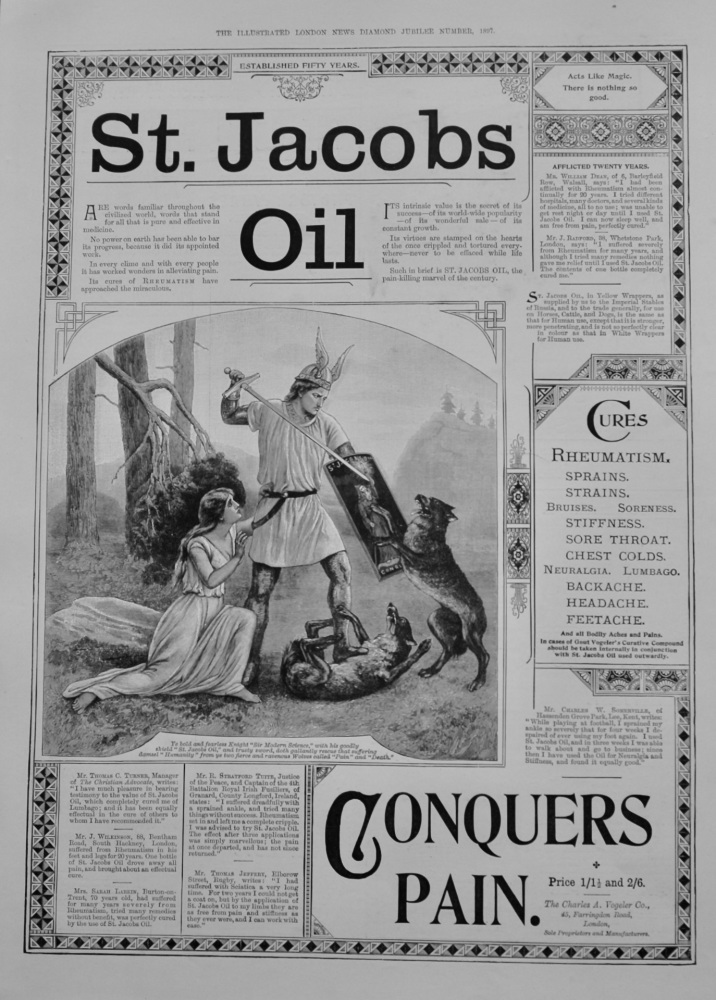St. Jacob's Oil.  1897.