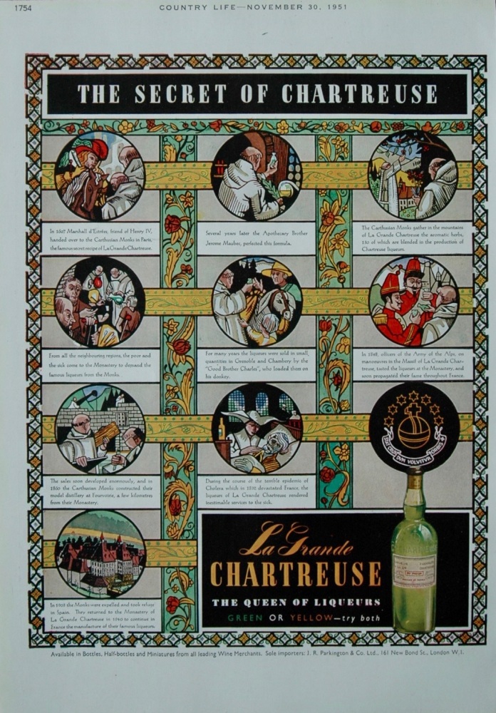Full Page Colour Advert for La Grande Chartreuse