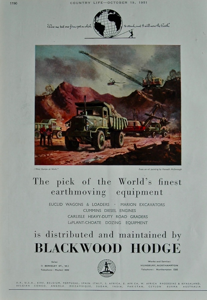 Full page colour advert for Blackwood Hodge