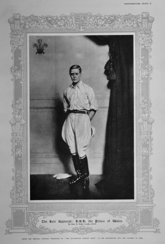 The Heir Apparent : H.R.H. the Prince of Wales. (Photogravure).