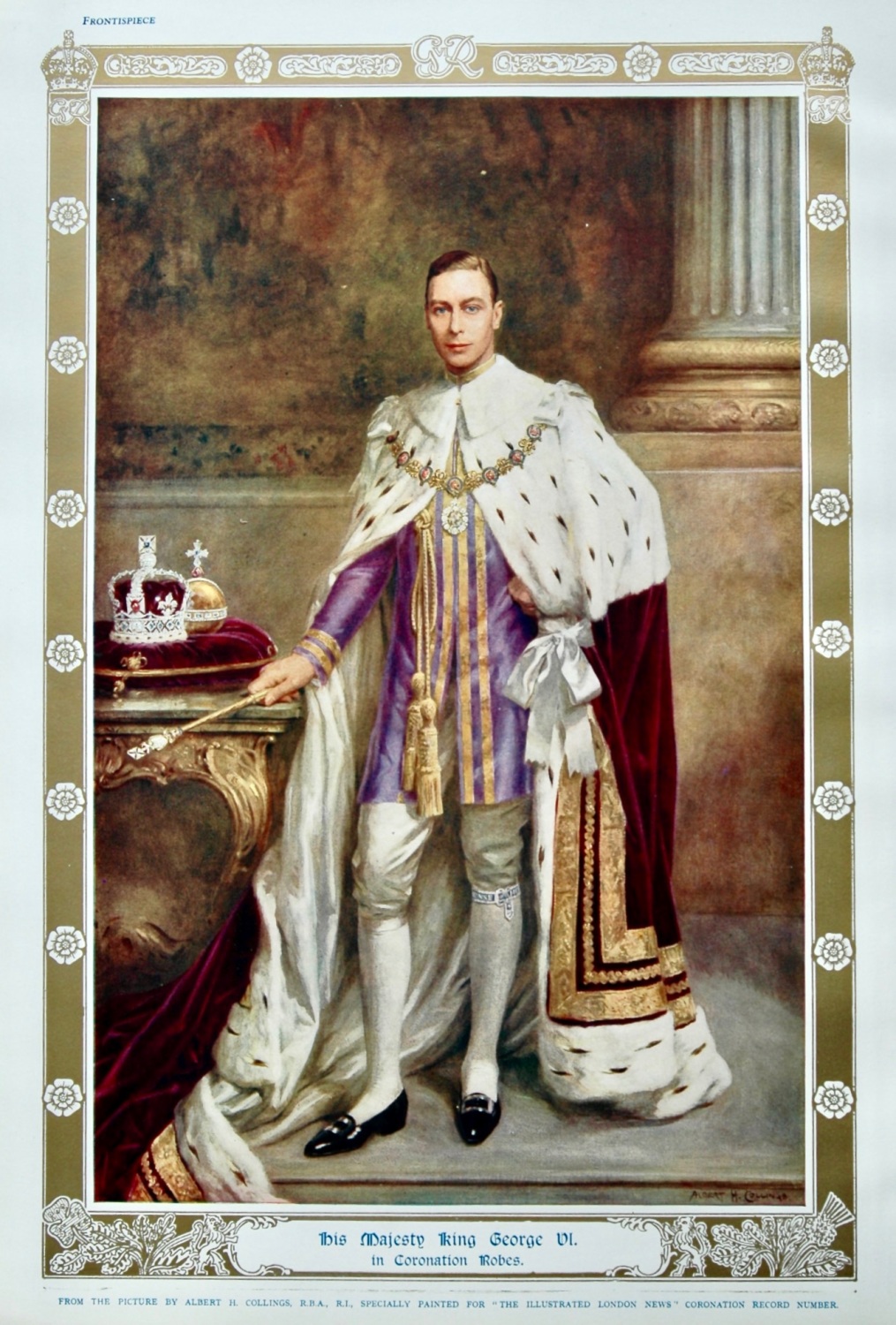 His Majesty King George VI. in Coronation Robes.  1937.