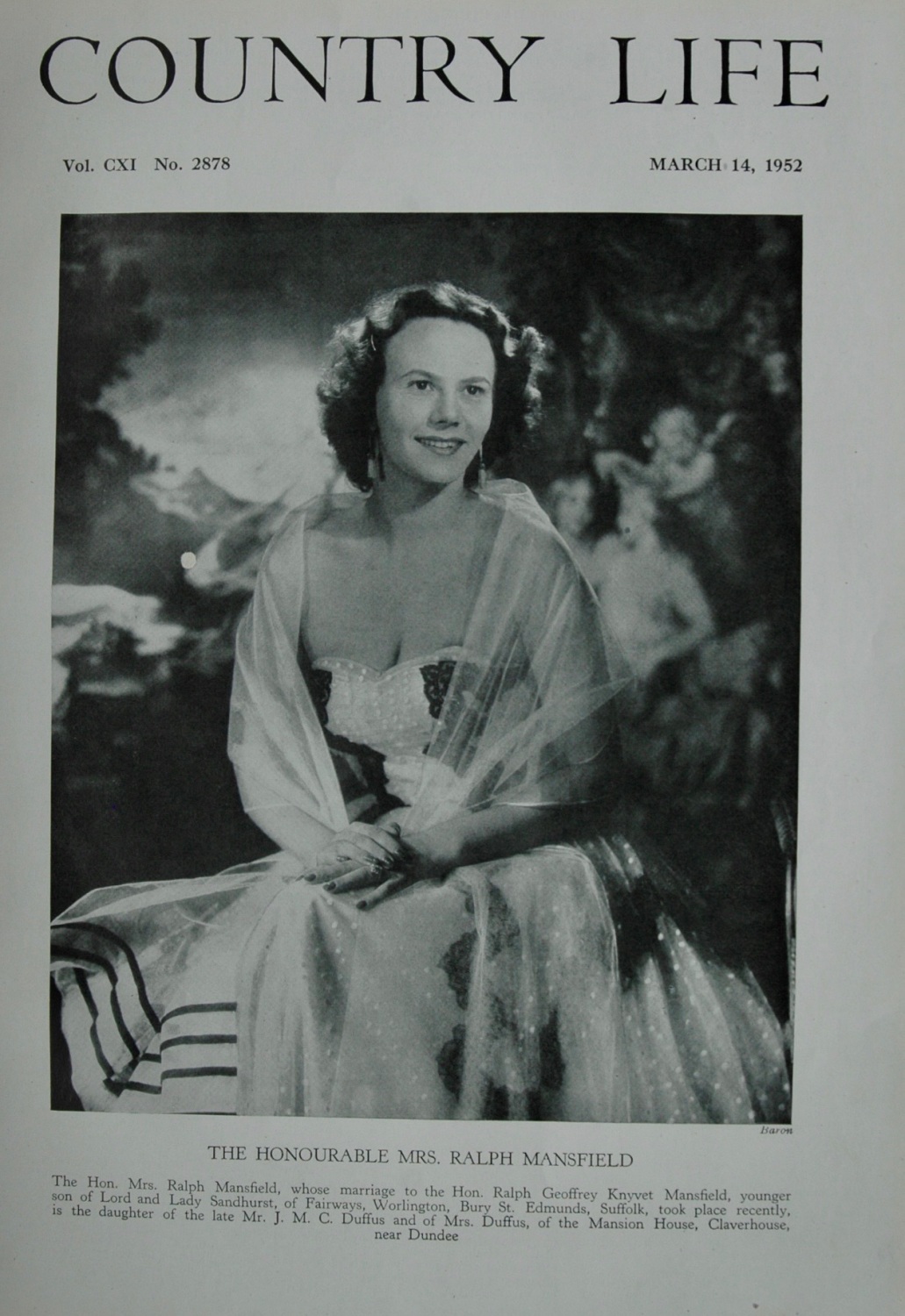 Country Life - The Honourable Mrs Ralph Mansfield
