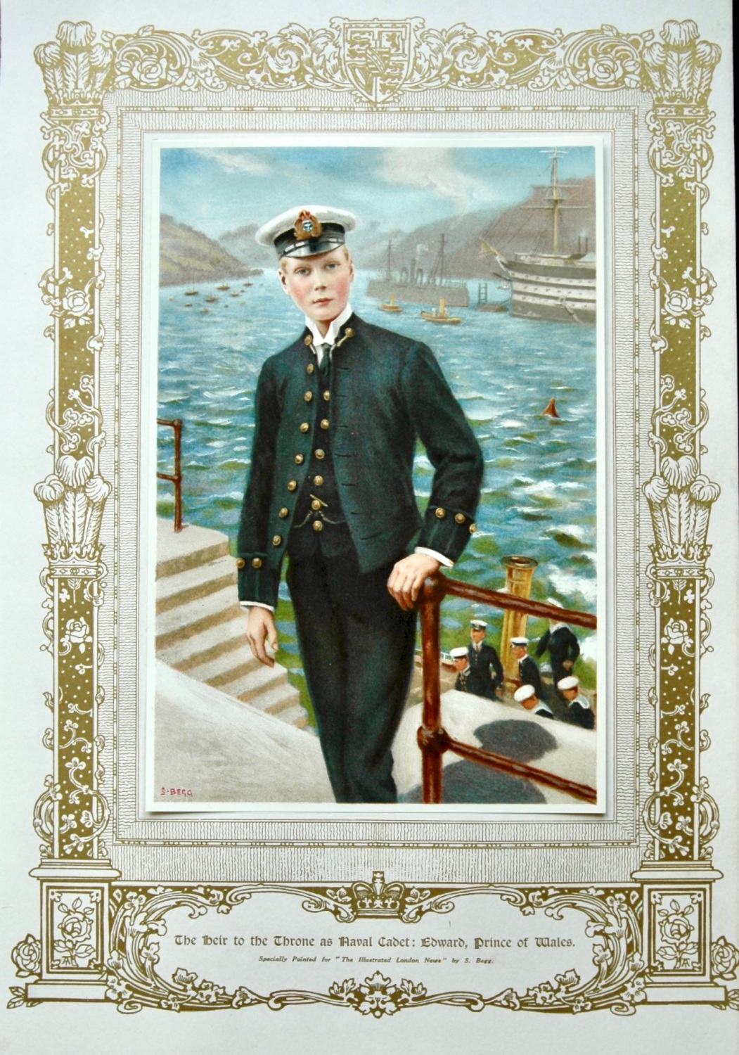 The Heir to the Throne as Naval Cadet : Edward, Prince of Wales.  1910.