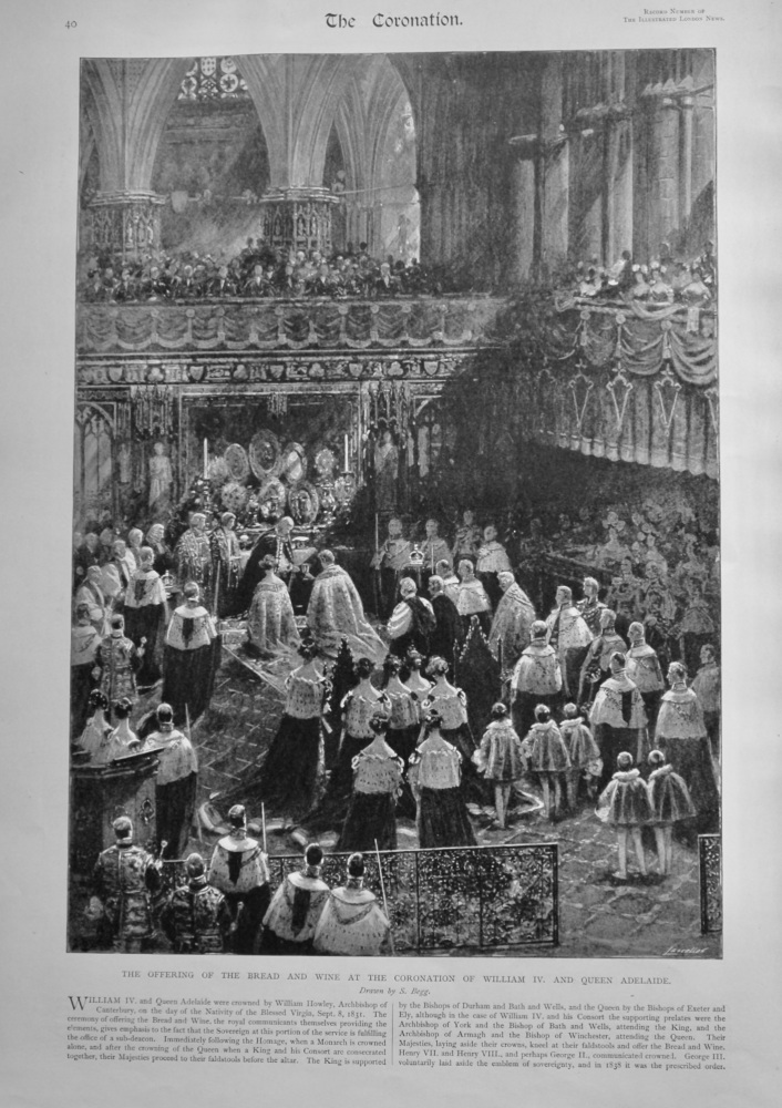 The Offering of the Bread and Wine at the Coronation of William IV. and Queen Adelaide. 1902.