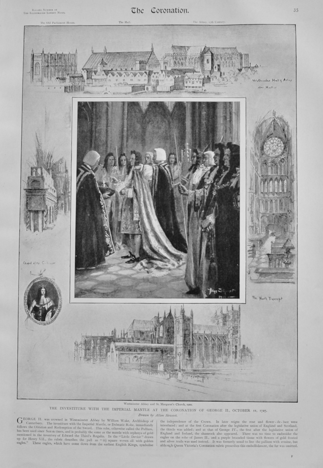 The Investiture with the Imperial Mantle at the Coronation of George II., O