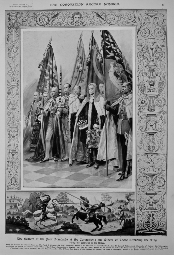 The Bearers of the Four Standards at the Coronation ; and others of those Attending the king during the Ceremony in the Abbey. 1911.