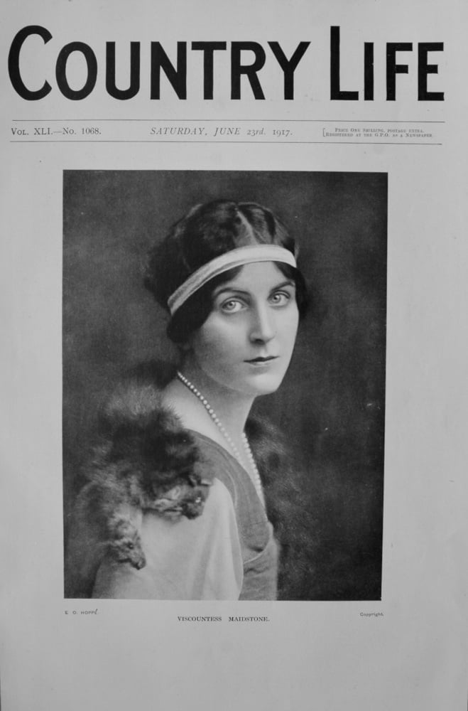 Viscountess Maidstone.  (Front Page) 1917.