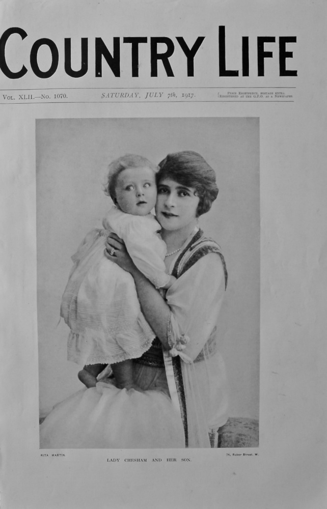Lady Chesham and her Son. 1917.