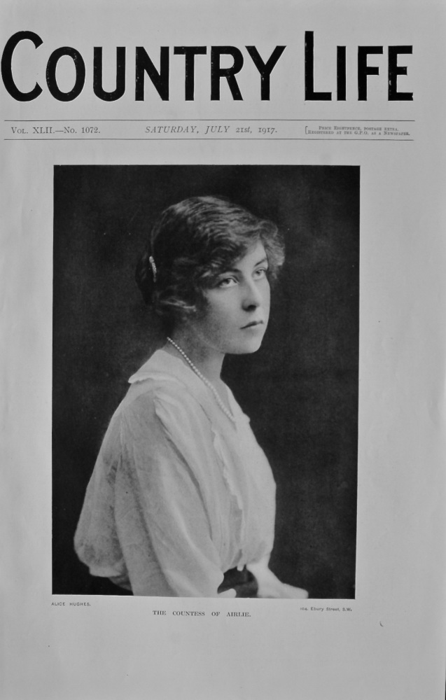 The Countess of Airlie.  (Front Page) 1917.