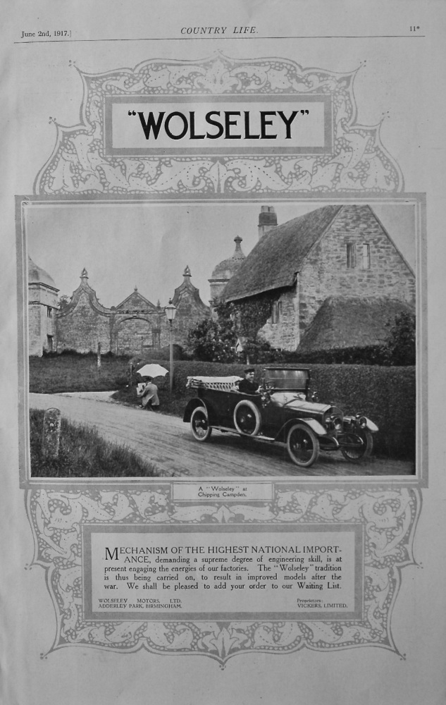 Wolseley advert