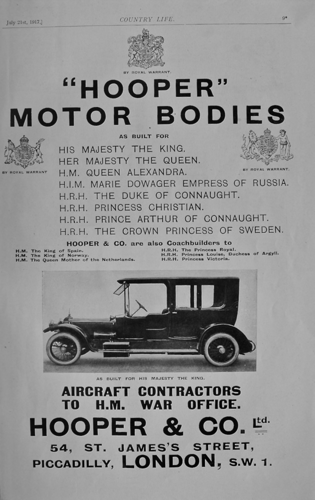 Hooper Motor Bodies Advert