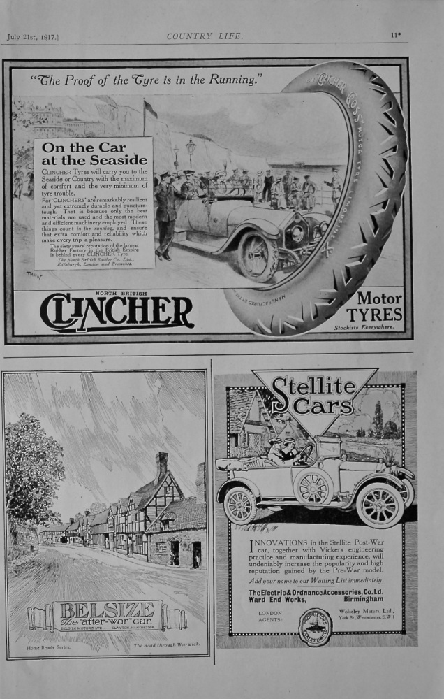 Clincher Tyres and 2 other adverts