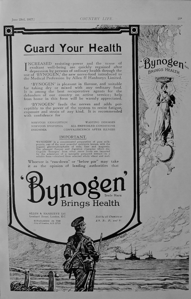 Bynogen' Health Food.  1917.