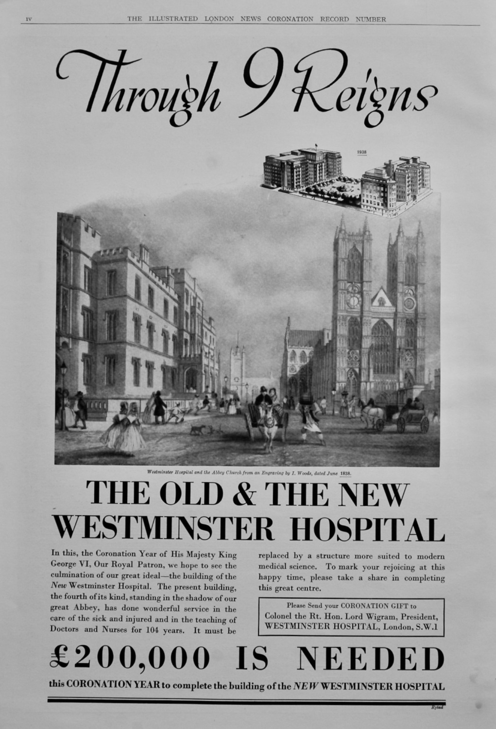 New Westminster Hospital.  1937. (Raising of Funds)
