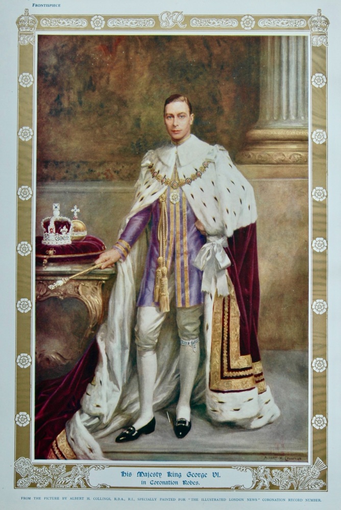 His Majesty King George VI. in Coronation Robes.  1937.