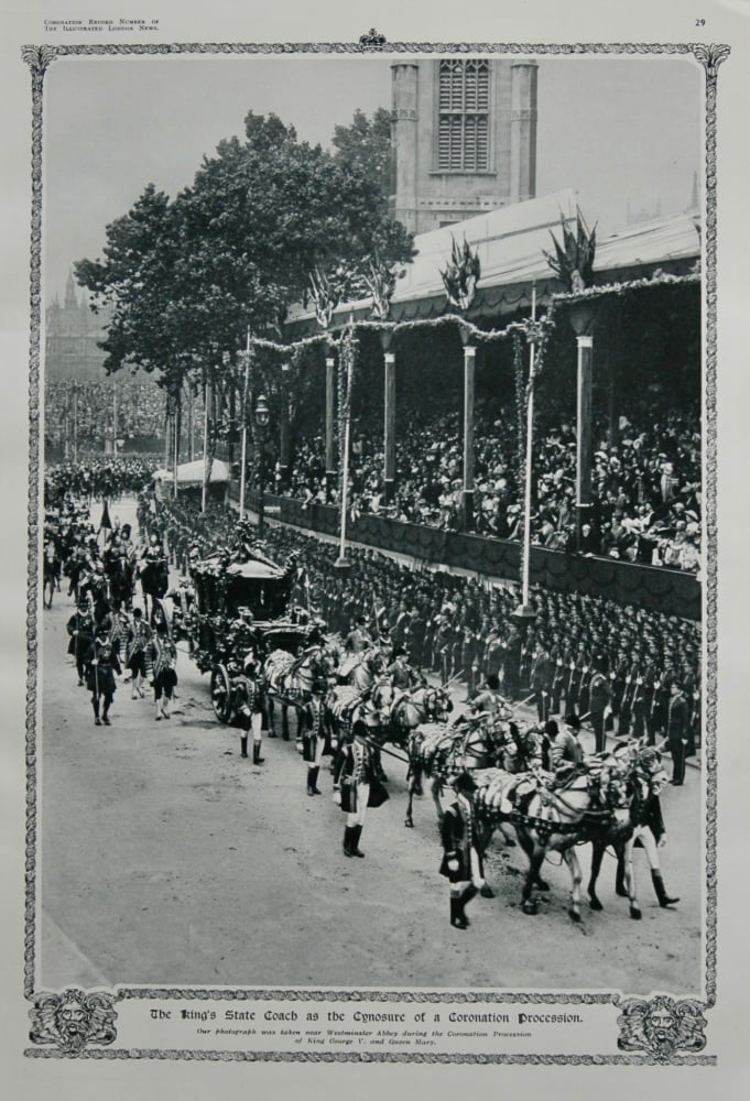 The King's State Coach as the Cynosure of a Coronation Procession.  1937.