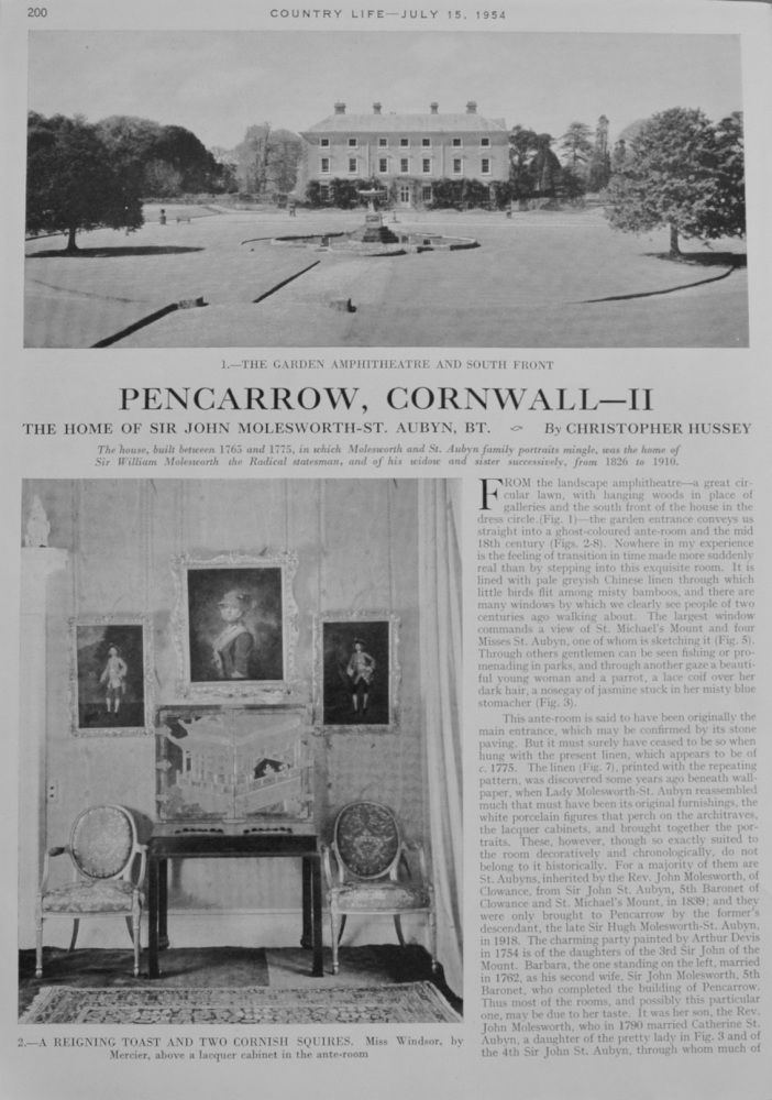 Pencarrow, Cornwall - Part II, 1954