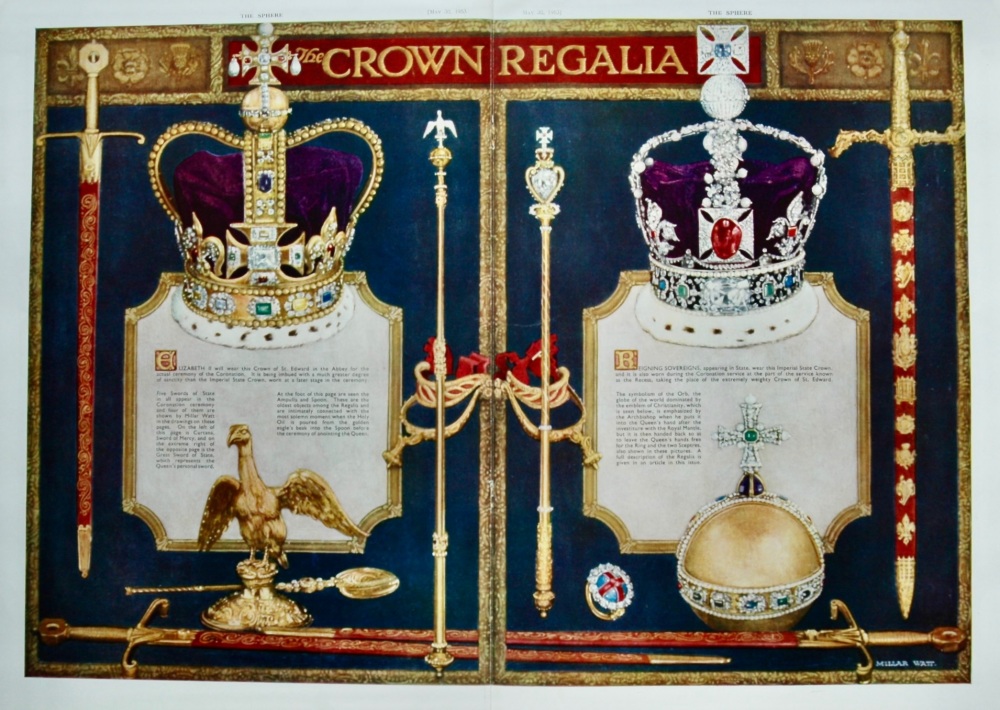 The Crown Regalia. (Coronation 1953).