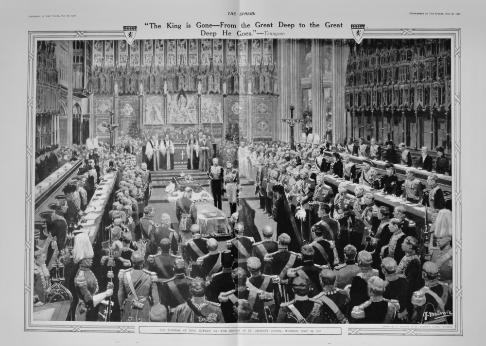The Funeral of King Edward VII.- The Service in St. George's Chapel, Windsor, May 20th 1910.