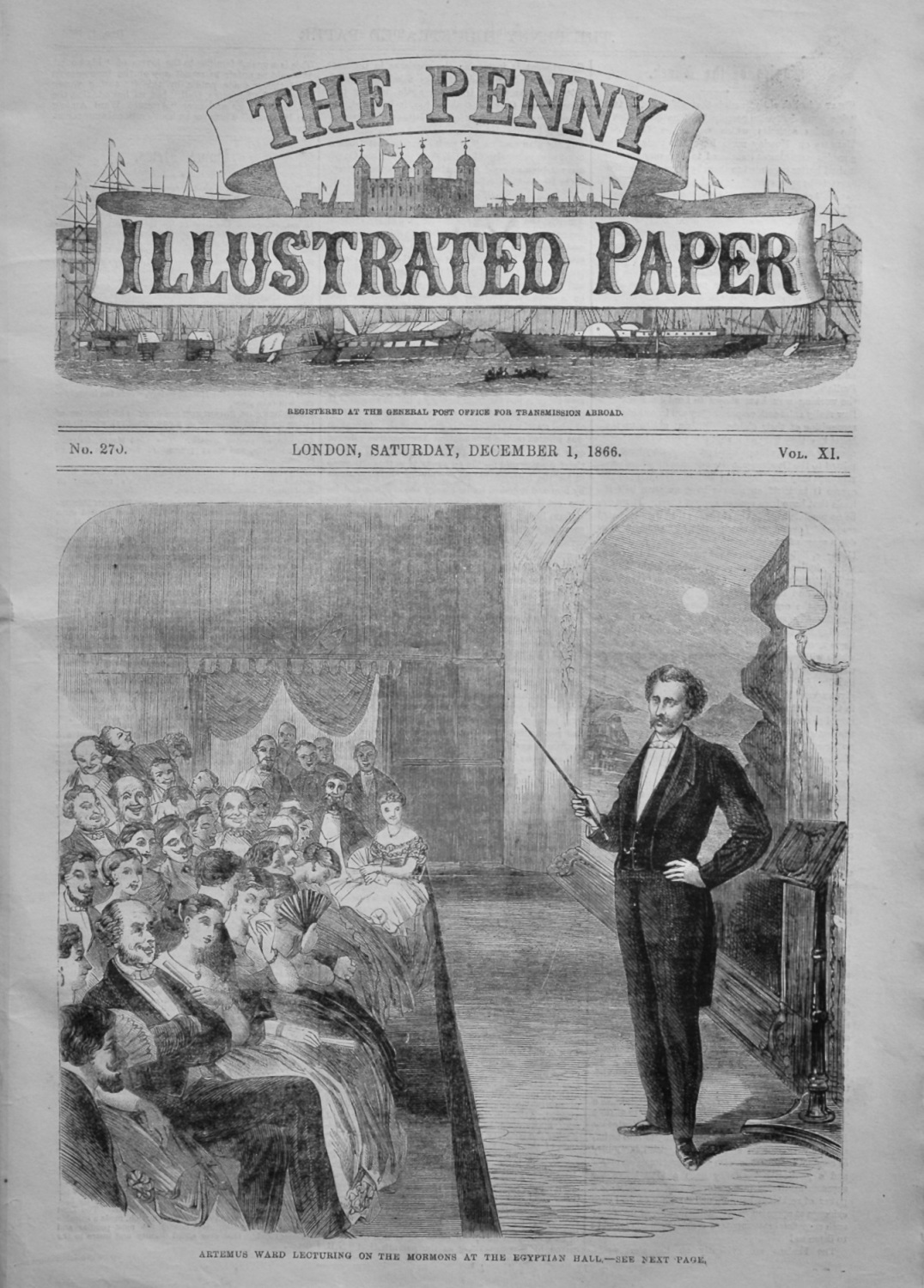 The Penny Illustrated Paper.  December 1st, 1866.