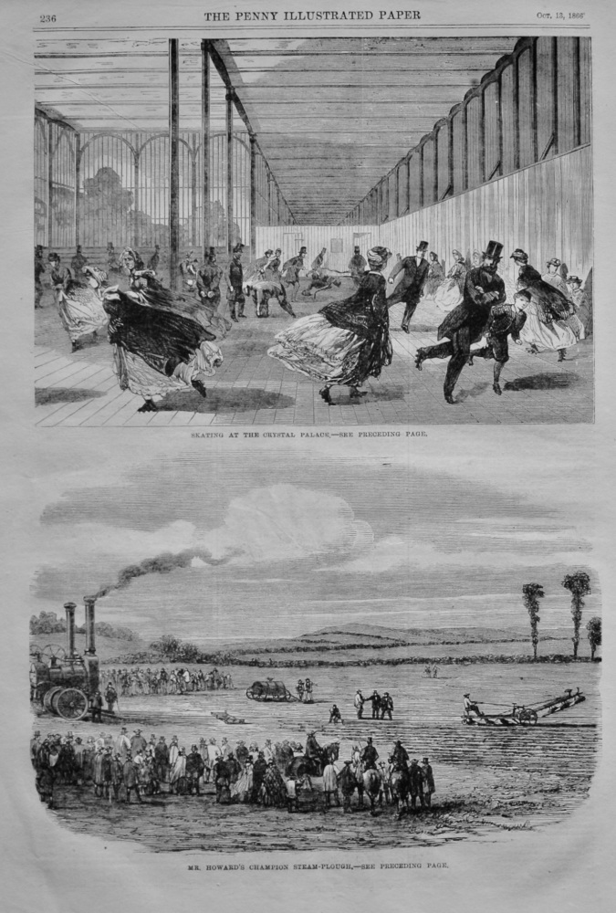 Skating at the Crystal Palace.  1866.